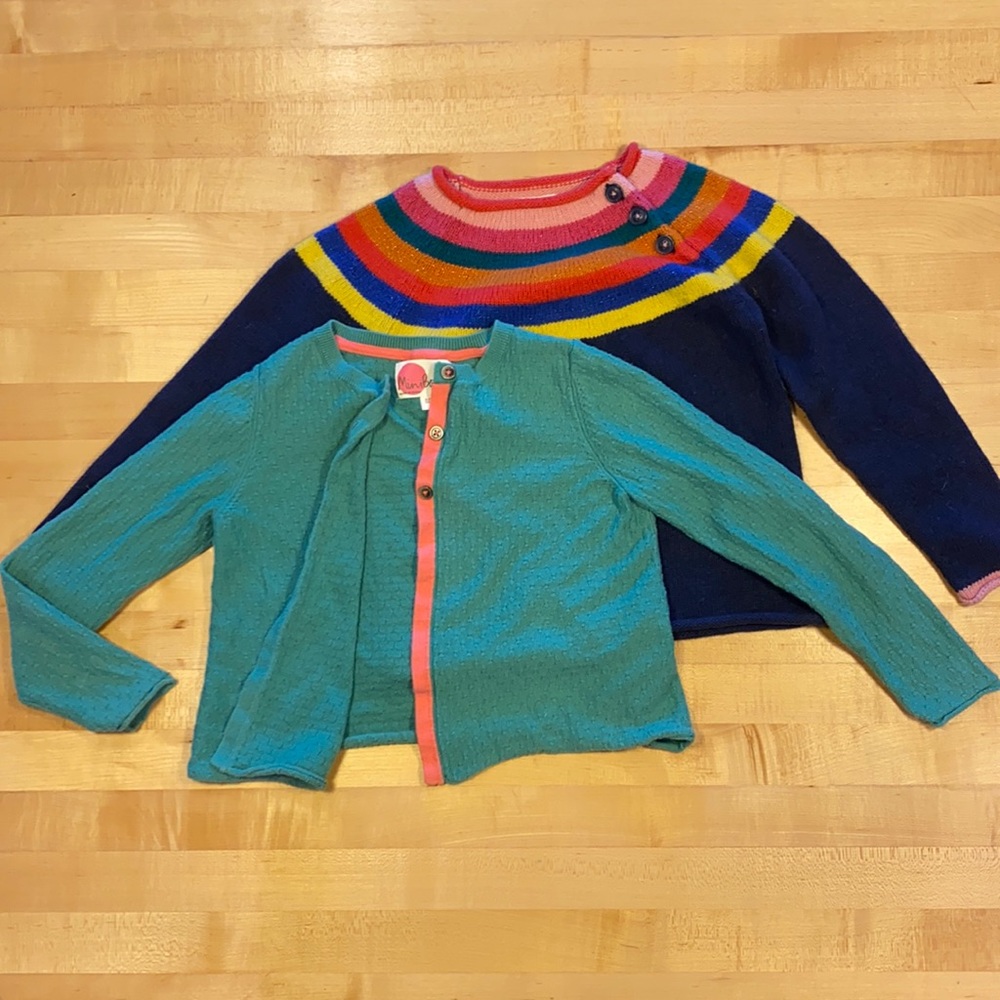 Pair of Mini Boden sweaters